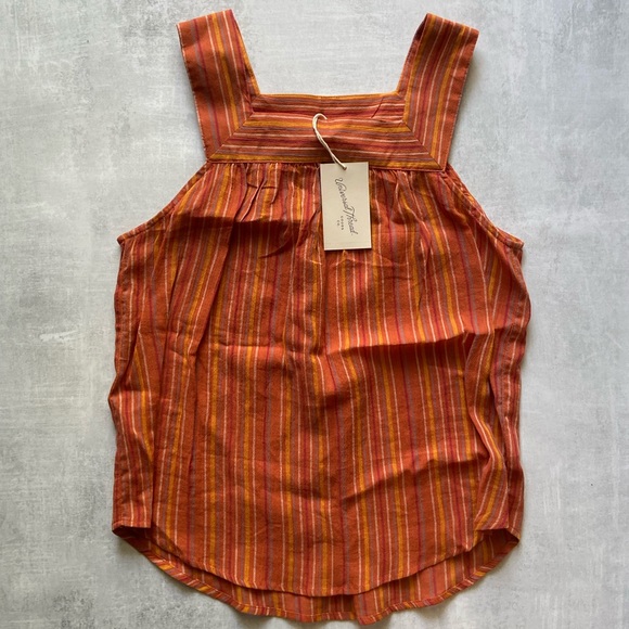 UNIVERSAL THREAD striped peasant square neck top - Picture 3 of 6